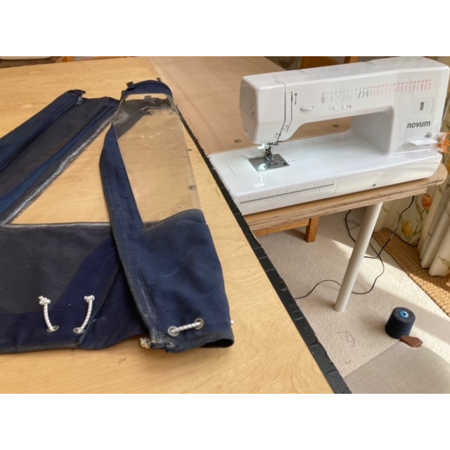 Replacing canvas wheelhouse windows on a motor yacht