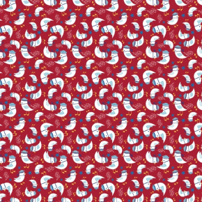 Ahoy Matey Seagull in Crimson Fabric