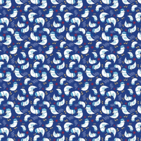 Ahoy Matey Seagull in Dark Blue Fabric