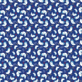 Ahoy Matey Seagull in Dark Blue Fabric