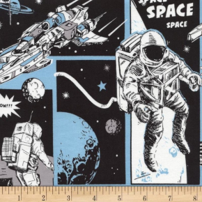 Astronaut in Space on Black Fabric