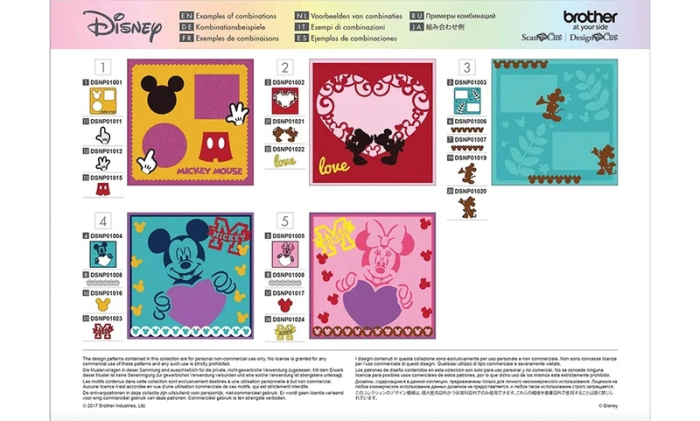 Brother ScanNCut Disney Mickey & Friends | Paper Craft Collection | CADSNP01