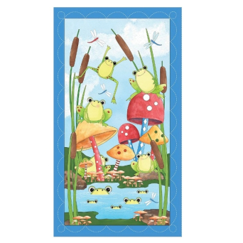 It's a Pond Party Fabric Panel