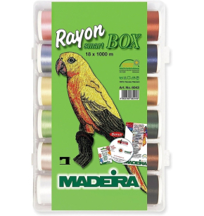 Madeira 8040 | Clear Box | Rayon No.40 | 18 x 200m: Spools