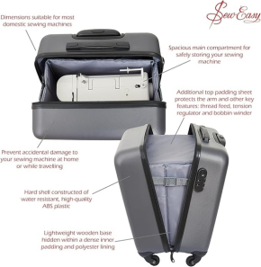 Metallic Sewing Machine Large Trolley Bag | MR6040.L.GUN